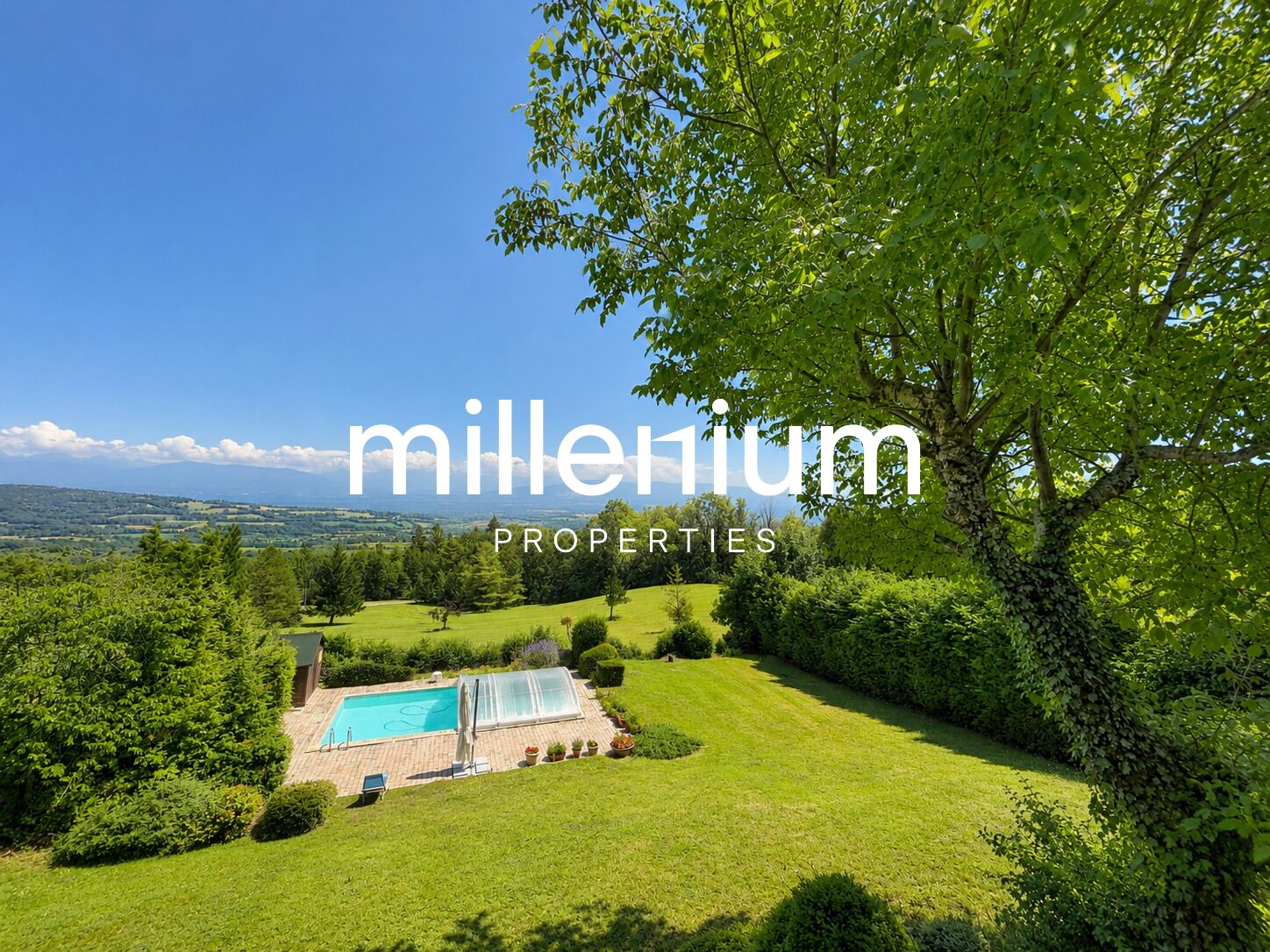 Villa avec vue panoramique sur le lac Léman et le Mont-Blanc