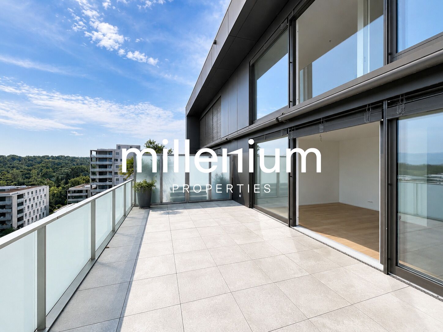 Superbe duplex en attique avec vue Lac et Mont-Blanc à Chêne-Bougeries