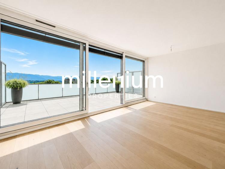 Superbe duplex en attique avec vue Lac et Mont-Blanc à Chêne-Bougeries