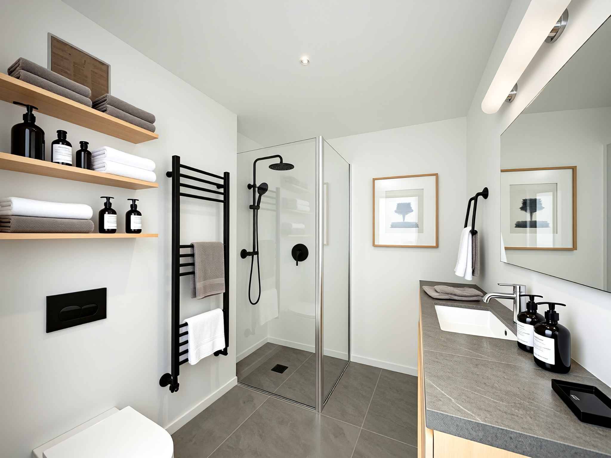 Élégant attique contemporain avec grande terrasse 