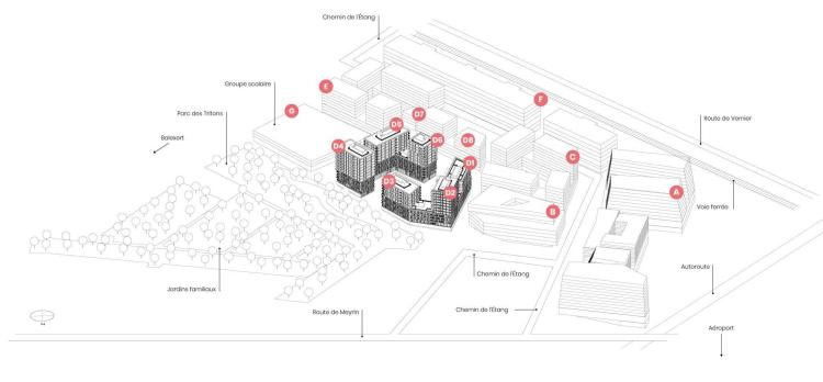 Quartier de l'Etang - Appartement de 2.5 pièces - Lot D3.1_63-10.03 - Zone de Dévoleppement