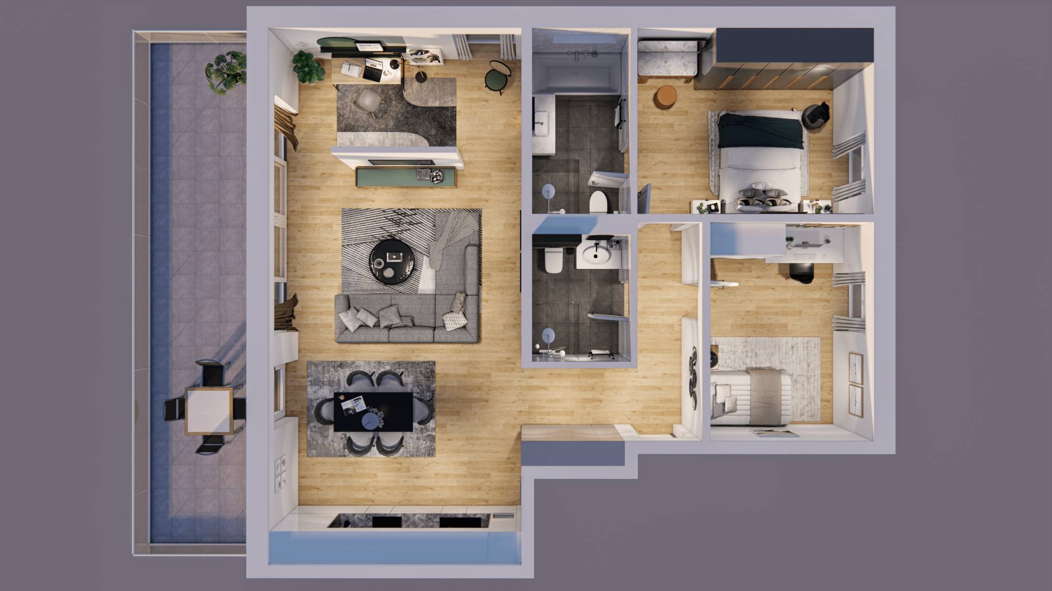 Nouveau projet à proximité de la rivière - appartement de 4.5 pièces au 1er