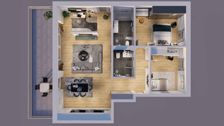 Nouveau projet à proximité de la rivière - appartement de 4.5 pièces au 1er