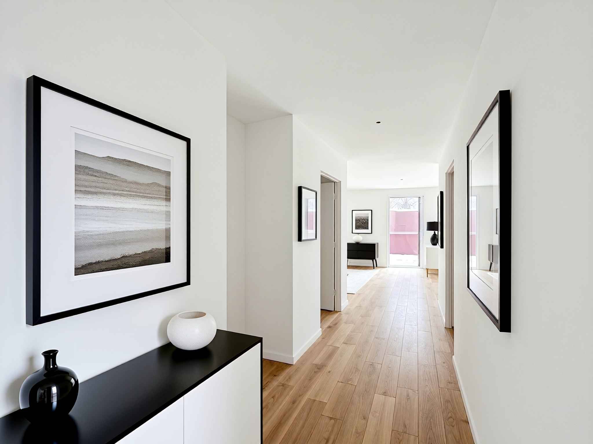 Élégant attique contemporain avec grande terrasse 