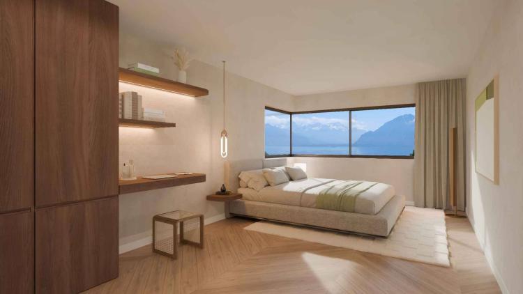 Trois villas de standing sur plans avec vue sur le lac 
Villa A 