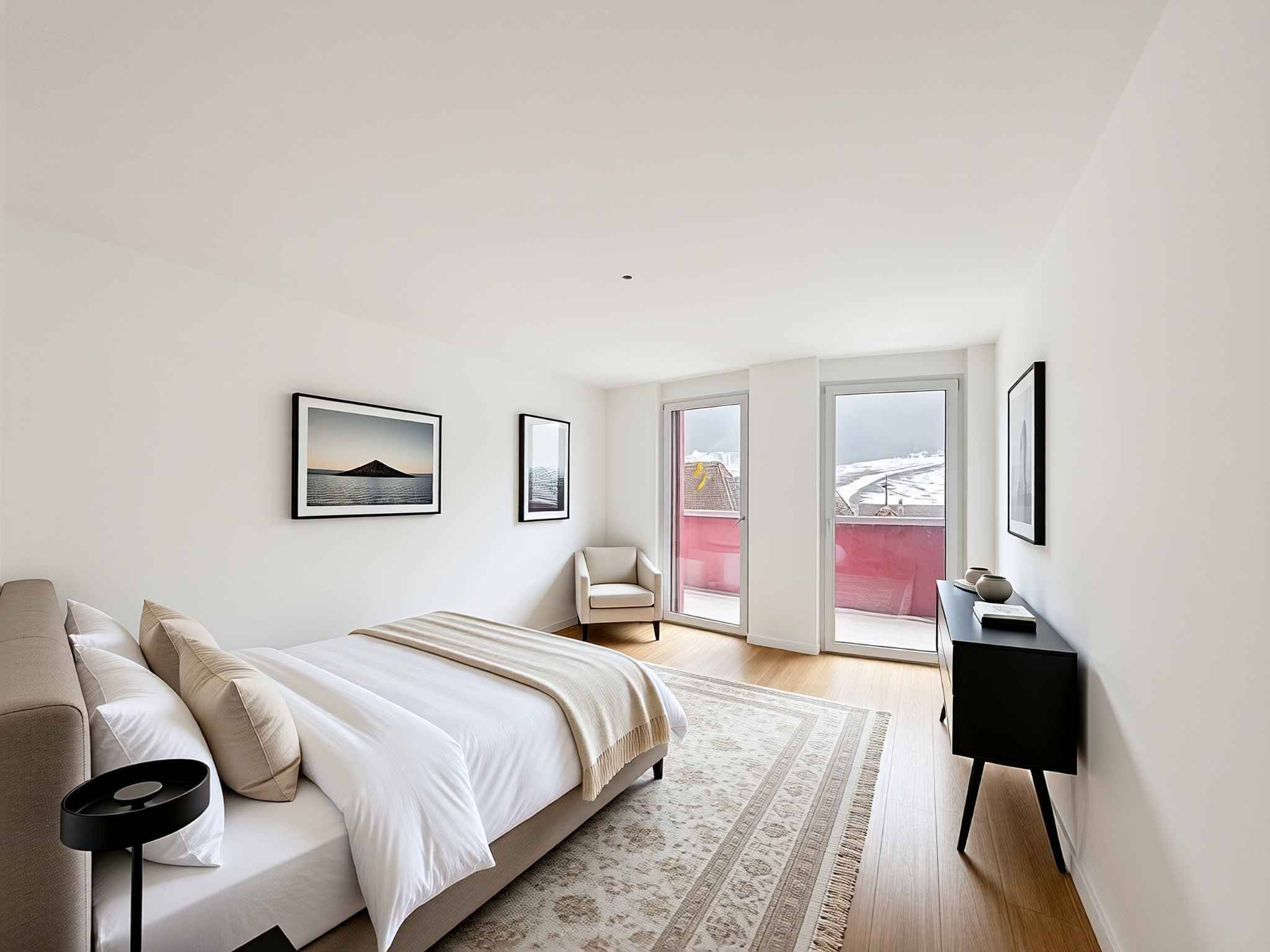 Élégant attique contemporain avec grande terrasse 