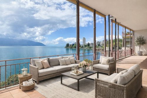 Magnifique appartement de 5.5 pièces, pieds dans l'eau ! Résidence prestigieuse !