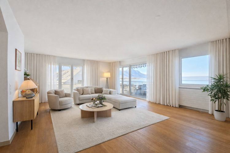 En exclusivité ! Attique de 4.5 pièces avec vaste terrasse et vue imprenable sur le lac